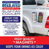 Neoprene Magnetic Slim Can Cooler - 6 Pieces Per Retail Ready Display 22430 POLAR GEAR