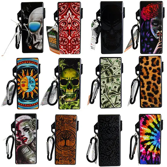 Survival Cigarette and Lighter Case with Carabineer - 12 Pieces Per Retail Ready Display 22432 SMOKEZILLA