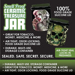 Smell Proof Ceramic Jar - 6 Pieces Per Retail Ready Display 22436 SMOKEZILLA