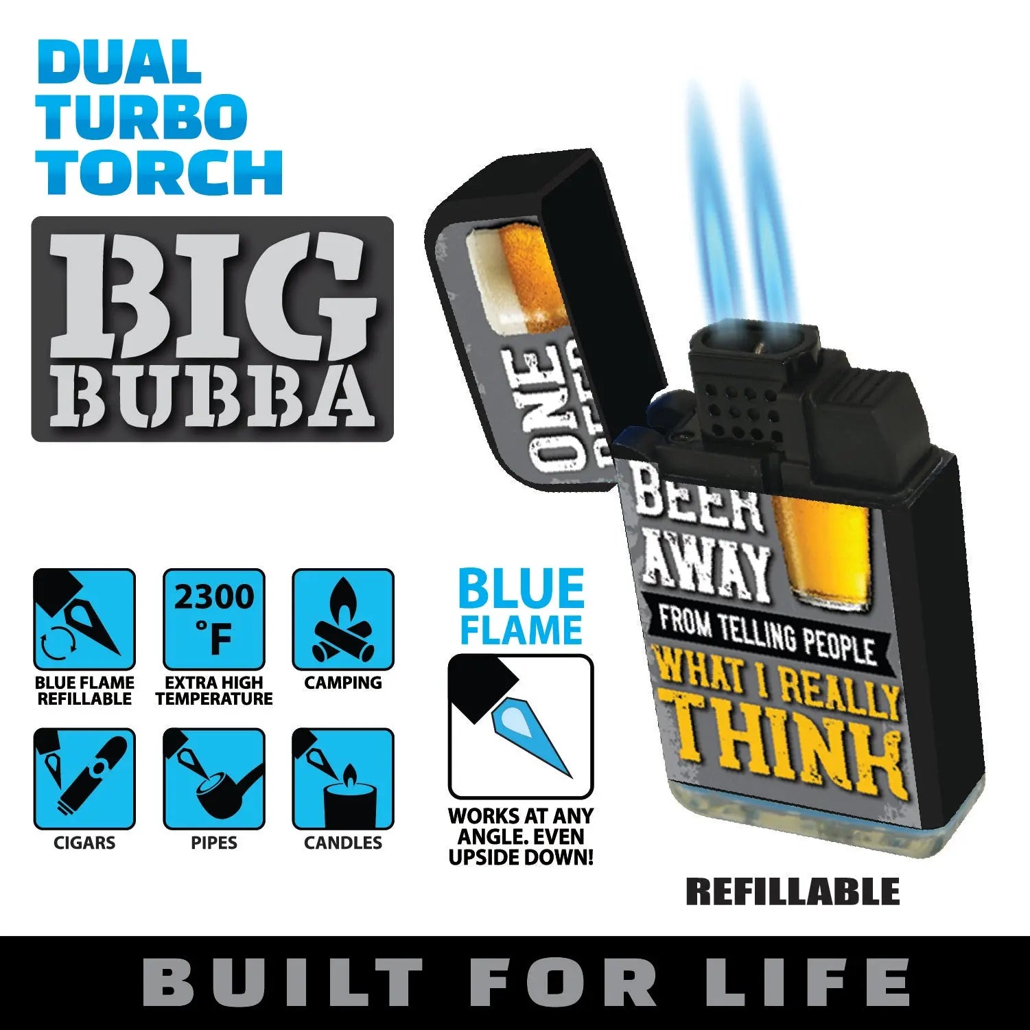 Big Bubba Dual Torch Lighter- 15 Pieces Per Retail Ready Display 22438 SMOKEZILLA