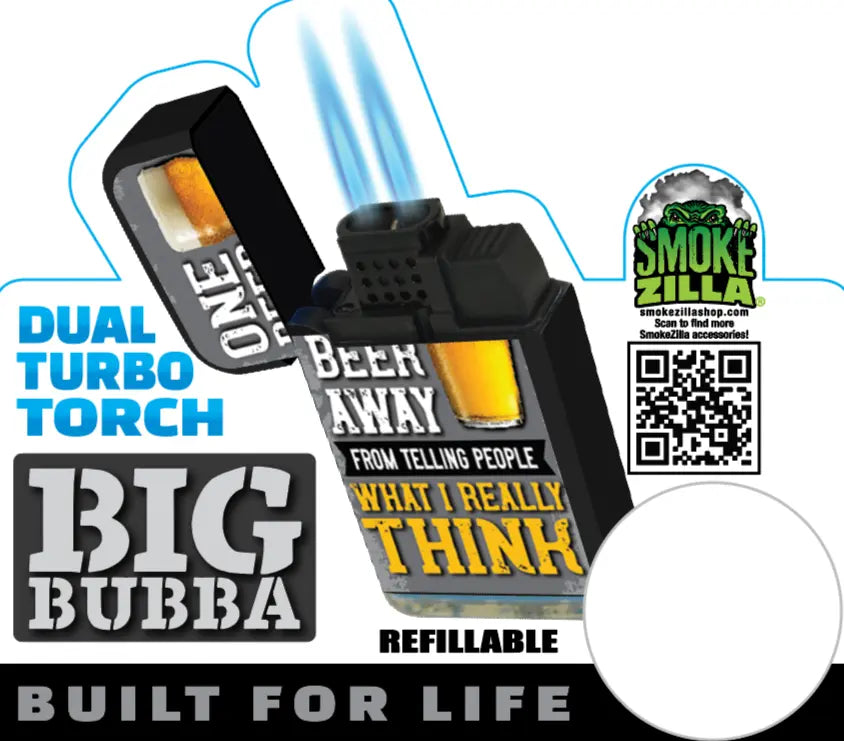 Big Bubba Dual Torch Lighter- 15 Pieces Per Retail Ready Display 22438 SMOKEZILLA