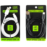 Charging Cable USB to USB-C 3FT - 4 Pieces Per Pack 22444 GADGET GEAR