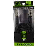 Auxiliary Audio Cable 7FT - 3 Pieces Per Pack 22446 GADGET GEAR