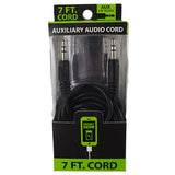 Auxiliary Audio Cable 7FT - 3 Pieces Per Pack 22446 GADGET GEAR