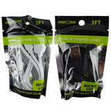 Charging Cable USB to Micro USB 3FT - 6 Pieces Per Pack 22447 GADGET GEAR