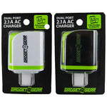 AC Wall Charger with Dual USB Ports 2.1 Amp - 3 Pieces Per Pack 22458 GADGET GEAR