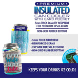 Neoprene Can and Bottle Cooler with Card Pocket - 6 Pieces Per Retail Ready Display 26454 POLAR GEAR
