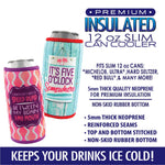 Neoprene Slim Can Cooler - 6 Pieces Per Retail Ready Display 22470 POLAR GEAR