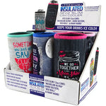 Neoprene Slim Can Cooler - 6 Pieces Per Retail Ready Display 22471 POLAR GEAR