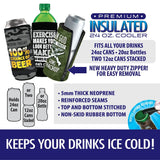 Neoprene 24 Oz Can and Bottle Cooler - 6 Pieces Per Retail Ready Display 26452 POLAR GEAR