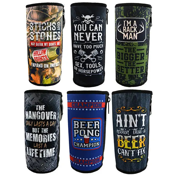 Neoprene 24 Oz Can and Bottle Cooler - 6 Pieces Per Retail Ready Display 22477 POLAR GEAR