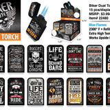 Biker Dual Torch Lighter - 15 Pieces Per Retail Ready Display 22480 SMOKEZILLA