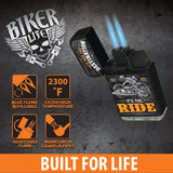 Biker Dual Torch Lighter - 15 Pieces Per Retail Ready Display 22480 SMOKEZILLA