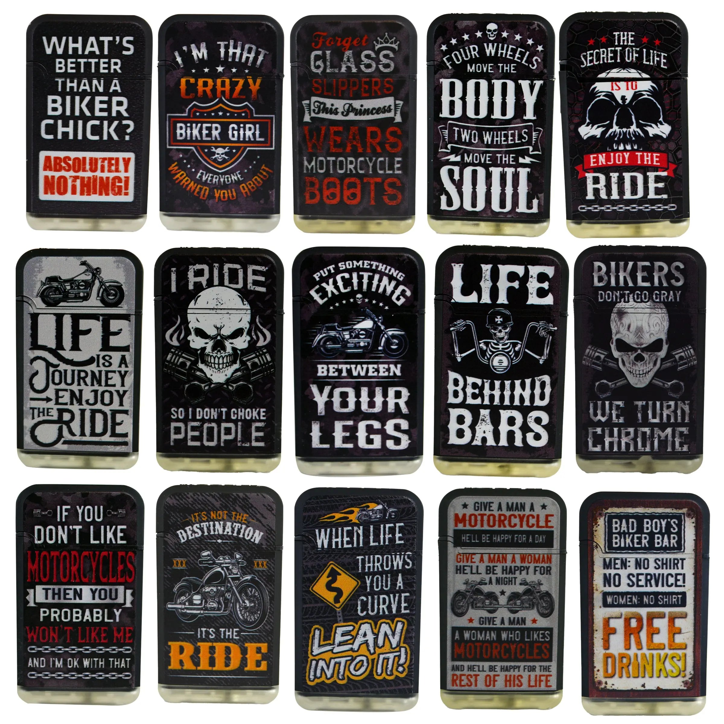 Biker Dual Torch Lighter - 15 Pieces Per Retail Ready Display 22480 SMOKEZILLA