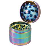 Metal 4 Piece Rainbow Grinder with Magnetic Closure - 6 Pieces Per Retail Ready Display 22522 SMOKEZILLA