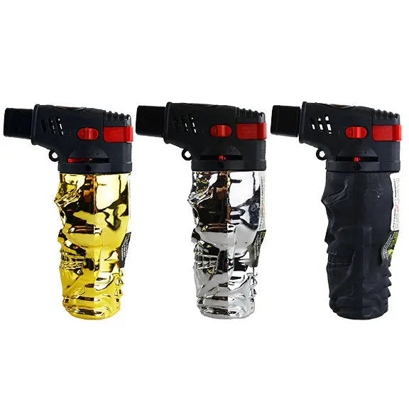 Metallic XXL Skull Torch Lighter - 12 Pieces Per Retail Ready Display 22528 SMOKEZILLA