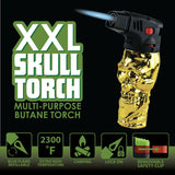 Metallic XXL Skull Torch Lighter - 12 Pieces Per Retail Ready Display 22528 SMOKEZILLA