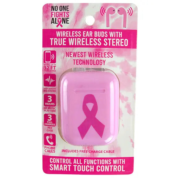 Breast Cancer Awareness Pink Earbuds - 3 Pieces Per Pack 22530 NOVELTY INC