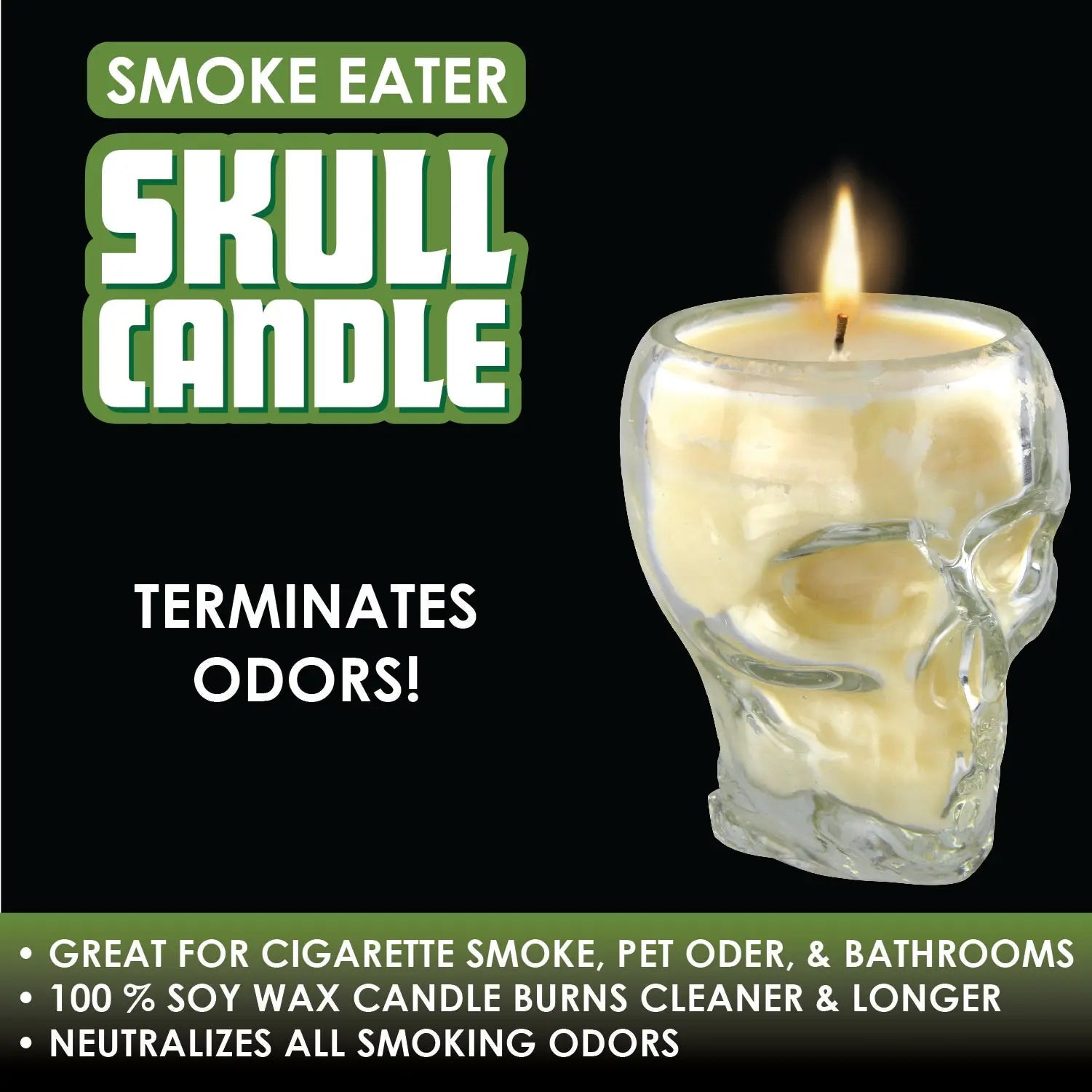 Smoke Eater Skull Candle - 6 Pieces Per Retail Ready Display 22543 SMOKEZILLA