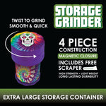 Plastic 4 Piece Grinder with Storage- 6 Pieces Per Retail Ready Display 22576 SMOKEZILLA