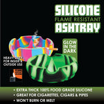 Glow in The Dark Round Silicone Ashtray- Per Retail Ready Display 22581 SMOKEZILLA