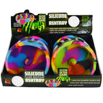 Glow in The Dark Round Silicone Ashtray- Per Retail Ready Display 22581 SMOKEZILLA
