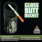 Full Print Glass Butt Bucket Ashtray- 6 Per Retail Ready Wholesale Display 22589 SMOKEZILLA