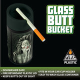 Full Print Glass Butt Bucket Ashtray- 6 Per Retail Ready Wholesale Display 22589 SMOKEZILLA