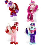 Valentine's Day Jumbo Plush Monkey - 4 Pieces Per Pack 22602 KIPP BROTHERS