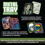 Metal Roll Tray with Magnetic Cover - 6 Pieces Per Retail Ready Display 22606 SMOKEZILLA