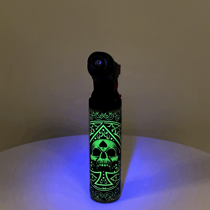 Glow in The Dark XXL Thin Torch Lighter - 18 Pieces Per Retail Ready Display 22611 SMOKEZILLA