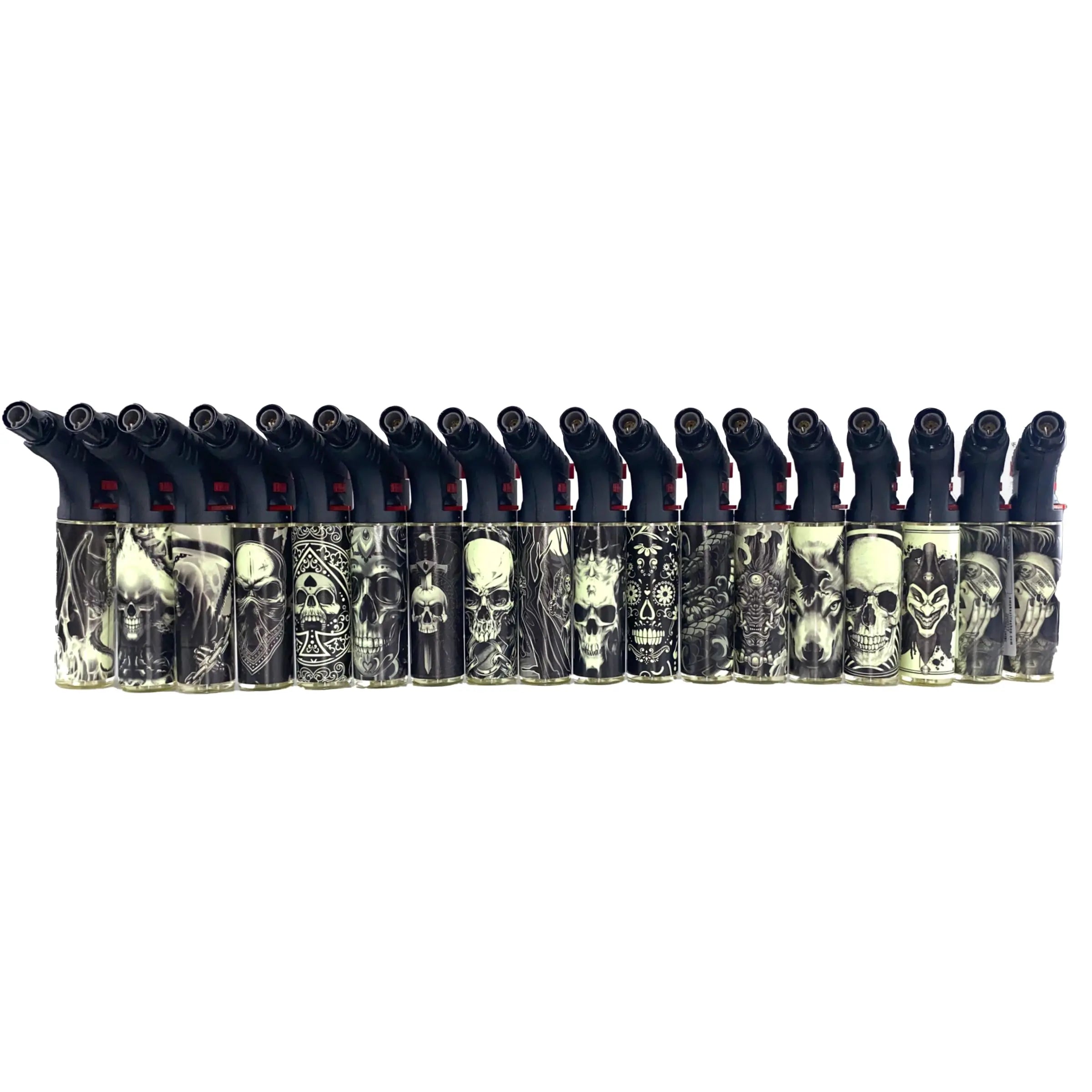 Glow in The Dark XXL Thin Torch Lighter - 18 Pieces Per Retail Ready Display 22611 SMOKEZILLA