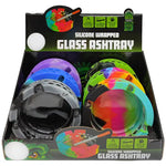 Silicone Wrapped Round Glass Ashtray - 6 Pieces Per Retail Ready Display 22626 SMOKEZILLA
