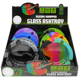 Silicone Wrapped Round Glass Ashtray - 6 Pieces Per Retail Ready Display 22626 SMOKEZILLA