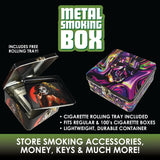 Metal Storage Box with Roll Tray- 6 Pieces Per Retail Ready Display 22627 SMOKEZILLA