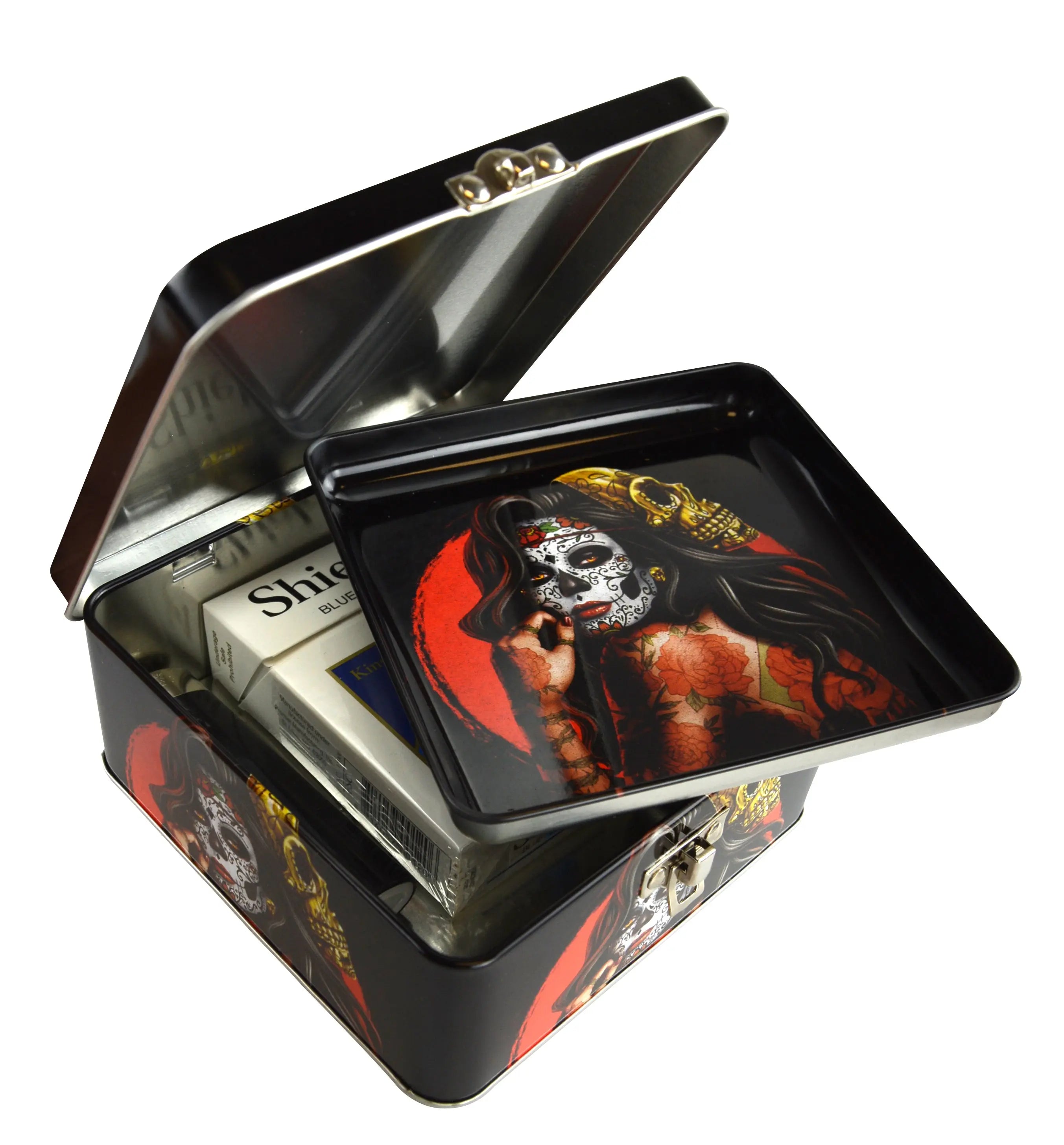 Metal Storage Box with Roll Tray- 6 Pieces Per Retail Ready Display 22627 SMOKEZILLA