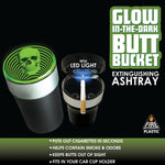 Glow in The Dark Printed Lid Butt Bucket Ashtray with LED Light - 6 Per Retail Ready Display 22634 SMOKEZILLA