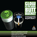 Glow in The Dark Printed Lid Butt Bucket Ashtray with LED Light - 6 Per Retail Ready Display 22634 SMOKEZILLA