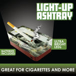 Glass Ashtray with LED Light-Up Design - 6 Per Retail Ready Display 22637 SMOKEZILLA