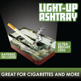Glass Ashtray with LED Light-Up Design - 6 Per Retail Ready Display 22637 SMOKEZILLA