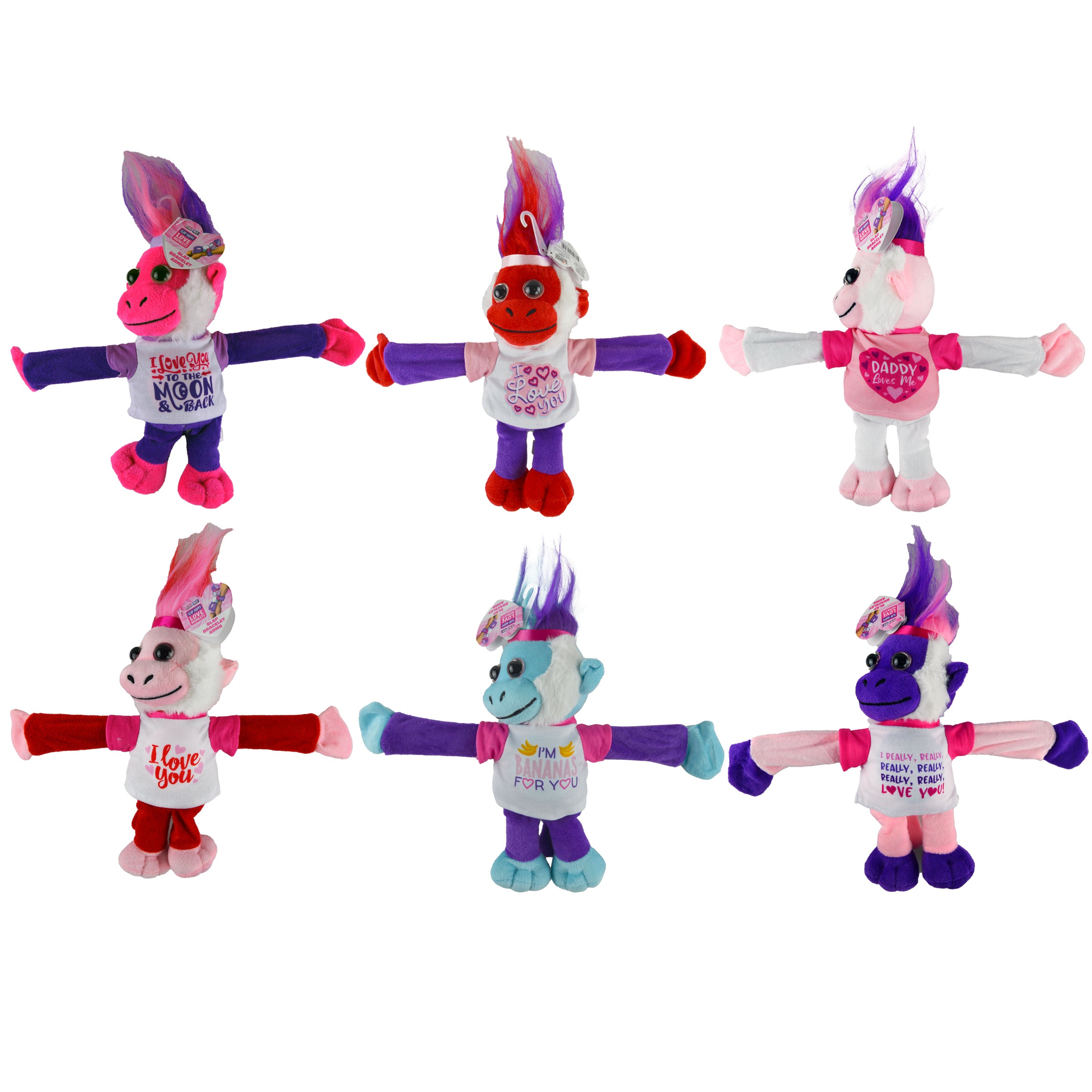 Valentine's Day Rose Plush Assortment Floor Display - 48 Pieces Per Retail Ready Display 88348 KIPP BROTHERS