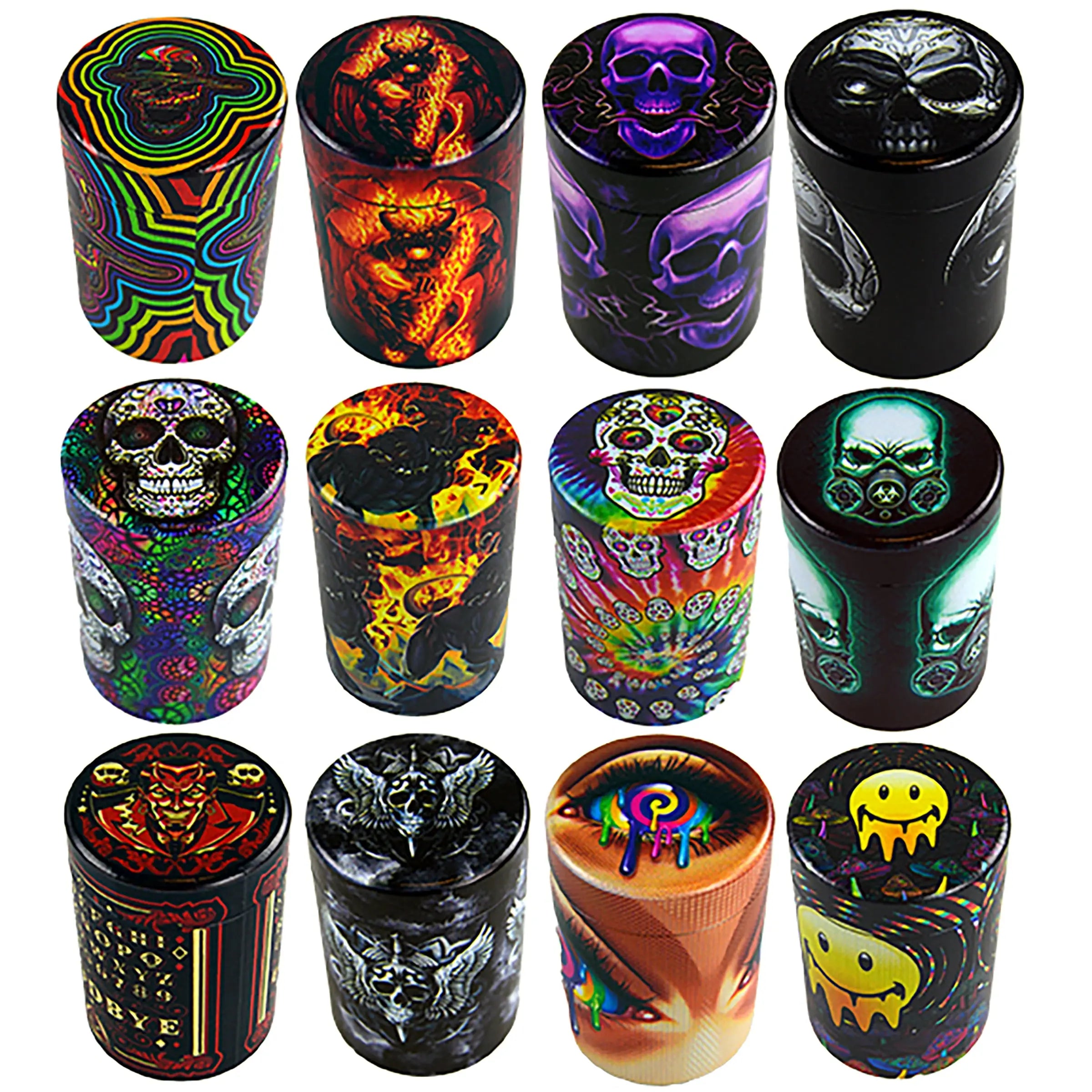 Smell Proof Metal Storage Jar with Full Print - 12 Pieces Per Retail Ready Display 22675 SMOKEZILLA