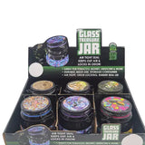 Glass Storage Jar with Clasp - 6 Pieces Per Retail Ready Display 22679 SMOKEZILLA