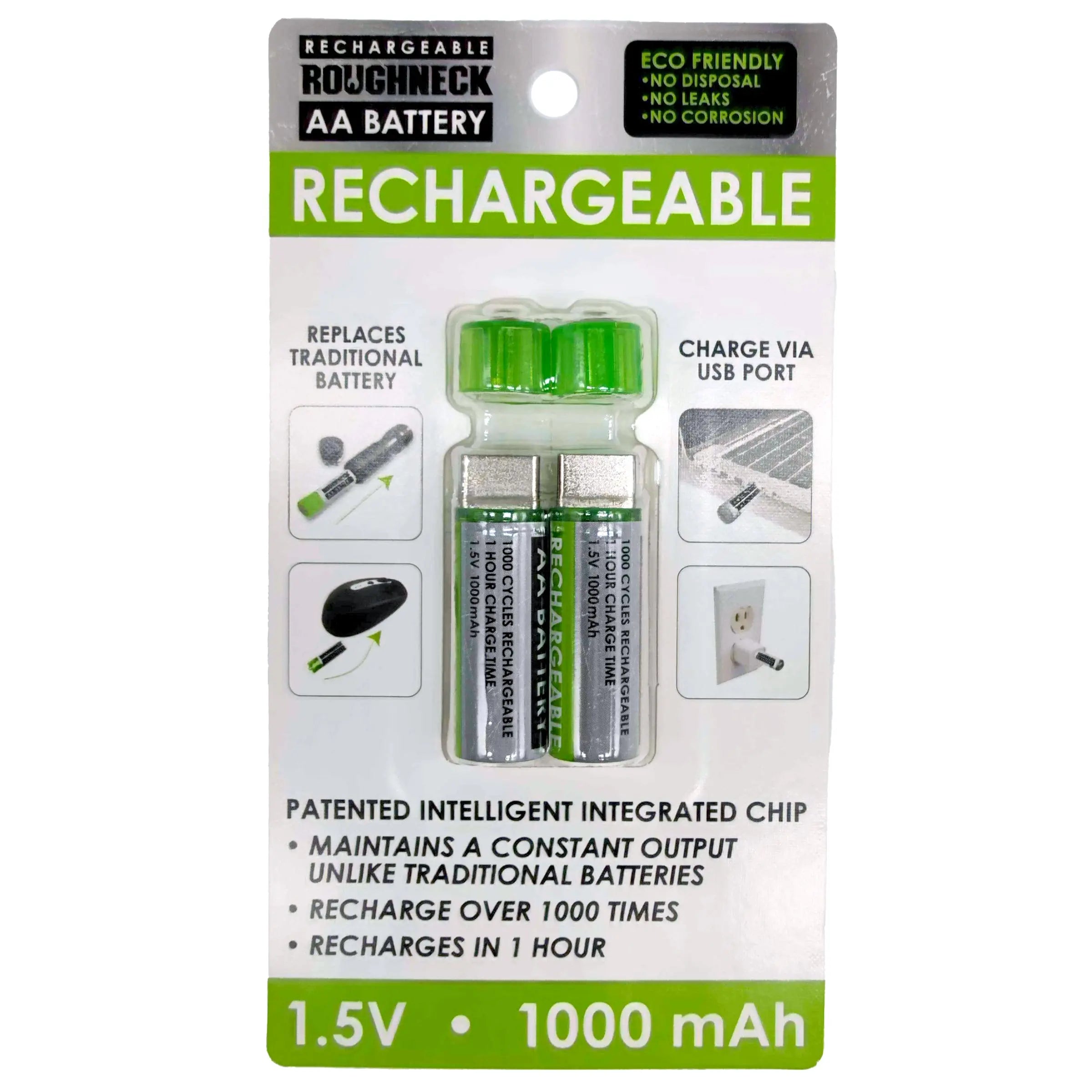 Rechargeable Aa Battery Pack - 12 Pieces Per Retail Ready Display 22701 ROUGHNECK