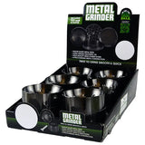 Metal 4 Piece Grinder with Concave Lid 63Mm - 6 Pieces Per Retail Ready Display 22705 SMOKEZILLA