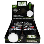 Metal 4 Piece Grinder with Crank 55Mm - 6 Pieces Per Retail Ready Display 22706 SMOKEZILLA