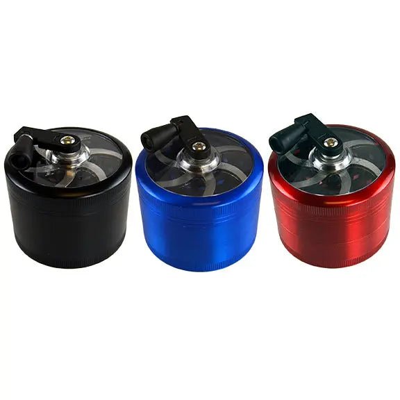 Metal 4 Piece Grinder with Crank 63Mm - 6 Pieces Per Retail Ready Display 22707 SMOKEZILLA