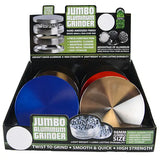 Metal Jumbo 4 Piece Grinder 98Mm - 6 Pieces Per Retail Ready Display 22714 SMOKEZILLA