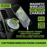 MagSafe® Phone Mount with Wireless Charging and Vent Clip - 4 Pieces Per Retail Ready Display 22715 GADGET GEAR