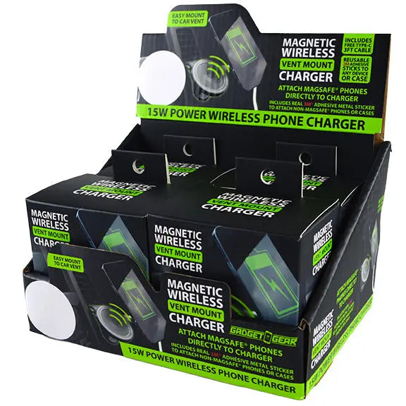 MagSafe® Phone Mount with Wireless Charging and Vent Clip - 4 Pieces Per Retail Ready Display 22715 GADGET GEAR